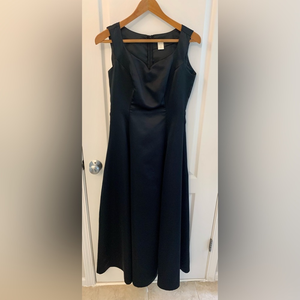 Silk Black Wide Dress